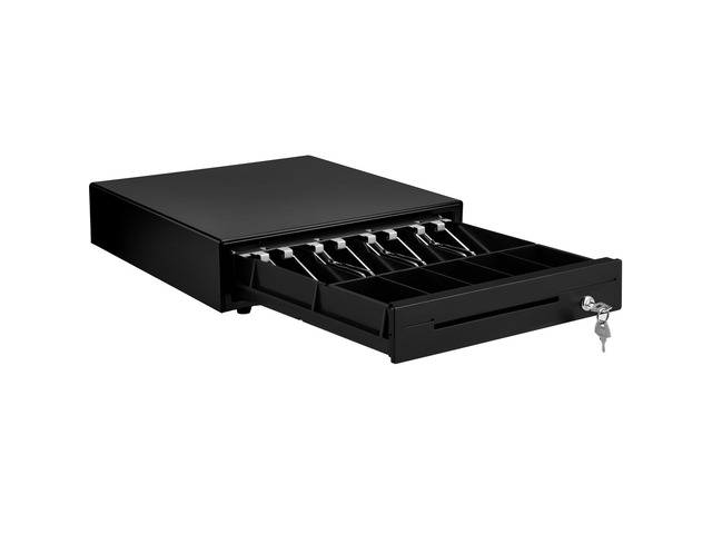 Cash Register Drawer, 13/' 12 V, for POS System with 4 Bill 5 Coin Cash Tray, Removable Coin Compartment & 2 Keys Included, RJ11/RJ12 Cable for...