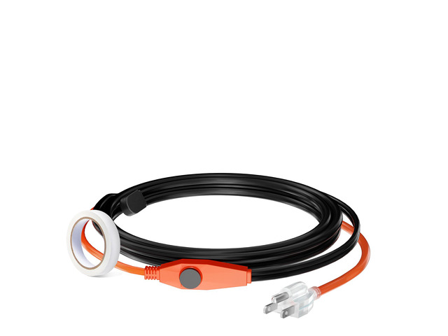 Pipe Heating Cable, 6FT 7W/FT Heat Tape for Pipes with Built-in Thermostat, Water Pipe Heat Cable Protects PVC Hose, Metal and Plastic Pipe from...