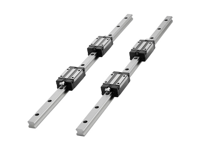 Linear Rail Guide Kit, HGR20, 2PCS 600 mm (23.62 inch) Linear Rails and 1PCS Ball Screw, 4PCS Slide Blocks, with BF12/BK12 End Support, Coupling,...
