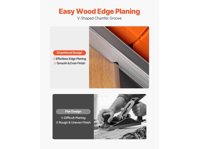 Electric Hand Planer, 3-1/4-Inch Cut Width, 7-Amp 16800 RPM Corded Power Handheld Planer for Wood, with Adjustable Cut Depth, 2 Blades, for...