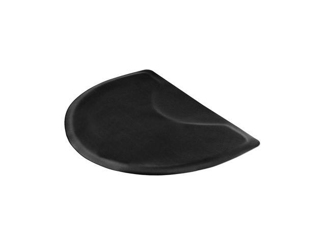 Salon Mat for Hair Stylist, 3 x 4 FT Semi-circle Salon Chair Mat, 1/2-inch Thickened Anti Fatigue Barber Shop Floor Mat with Round Cut Out,...