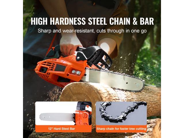 Gas Chainsaw, 25.4CC 12' 1.2HP, Gasoline Powered Chain Saw, Handheld Cordless Petrol Chainsaws for Tree Wood Branch Cutting, Tree Trimming, Land...