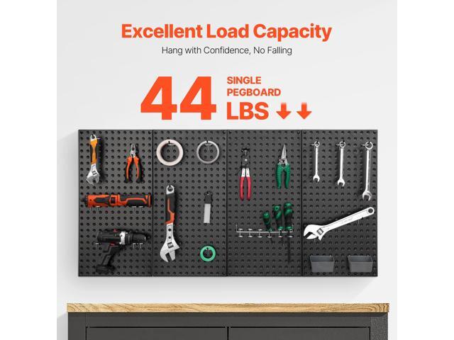Metal Pegboard Panels, 24' x 12' Pegboard, 4 Panels, Heavy Duty Peg Board Wall Organizer with Accessories, for Living Room Garage Tool Storage...