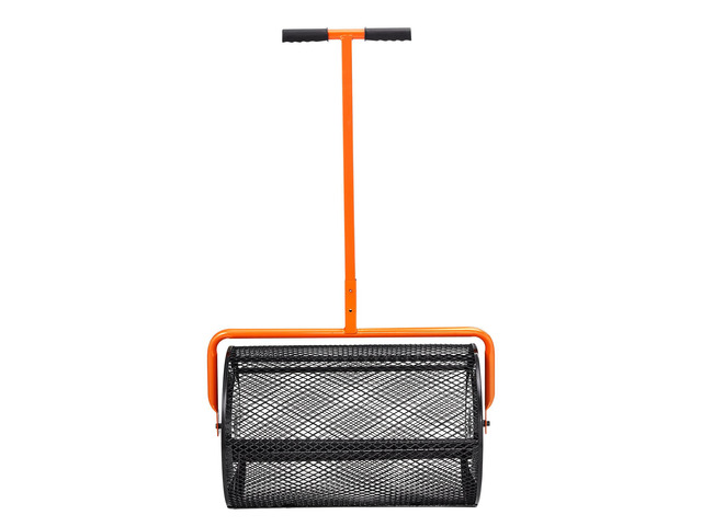 Compost Spreader, 24.4-25.6' Height Adjustable Handle, 24' Wide, Lawn and Garden Peat Moss Roller with Side Latches, Powder Coated Steel Mesh...