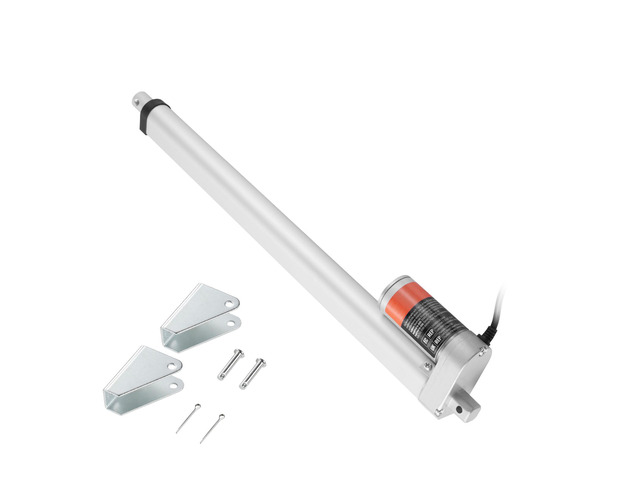 Linear Actuator 12V, 16 Inch High Load 330lbs/1500N Linear Actuator, 0.19'/s Linear Motion Actuator with Mounting Bracket and IP54 Protection