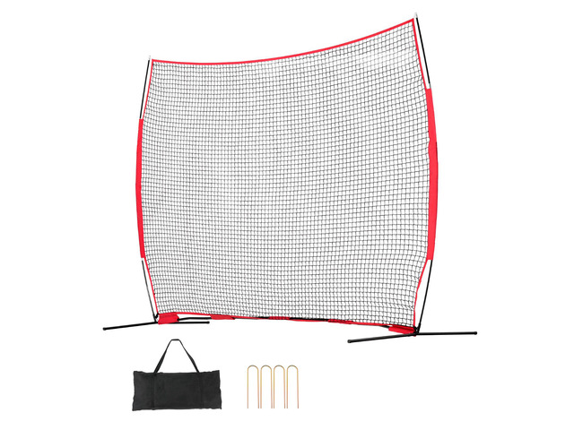 Barricade Backstop Net, 12x9 ft Ball Sports Barrier Netting, Portable Practice Equipment with Carry Bag, Protection Screen for Baseball Softball...