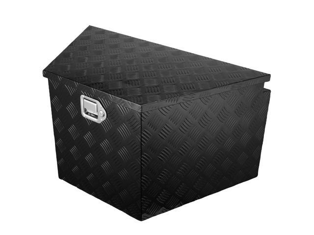 Trailer Tongue Box, Aluminum Alloy Diamond Plate Tongue Box Tool Chest, Heavy Duty Trailer Box Storage with Lock and Keys, Utility Trailer Tongue...