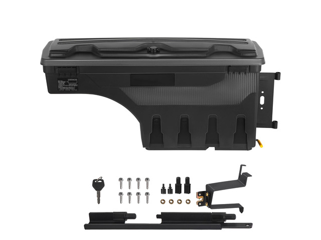 Truck Bed Storage Box, Lockable Lid, Waterproof ABS Wheel Well Tool Box 6.6 Gal/20 L, Compatible with Chevrolet Silverado 1500 GMC Sierra 1500...