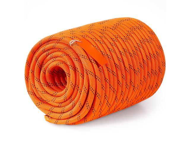 Dual-Weave Polyester Cord, 1/2 inch x 220 feet, 48-Strand, 8000 LBS Tensile Strength, Multi-Use Outdoor Rope for Camping, Swinging, Rappelling, and...