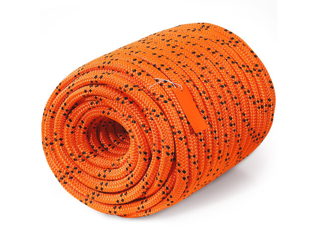 Double Braided Polyester Rope, 3/4 in x 220 ft, 24 Strands, 12700 LBS Breaking Strength Outdoor Rope, Arborist Rigging Rope for Rock Hiking Camping...