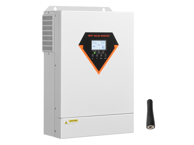 Hybrid Solar Inverter, 6000W, All in One Pure Sine Wave Power Inverter Charger, 48V DC to 220/230V AC, with Built-in 120A MPPT Solar Controller,...