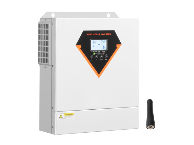 Hybrid Solar Inverter, 3500W, All in One Pure Sine Wave Power Inverter Charger, 24V DC to 220/230V AC, with Built-in 100A MPPT Solar Controller,...