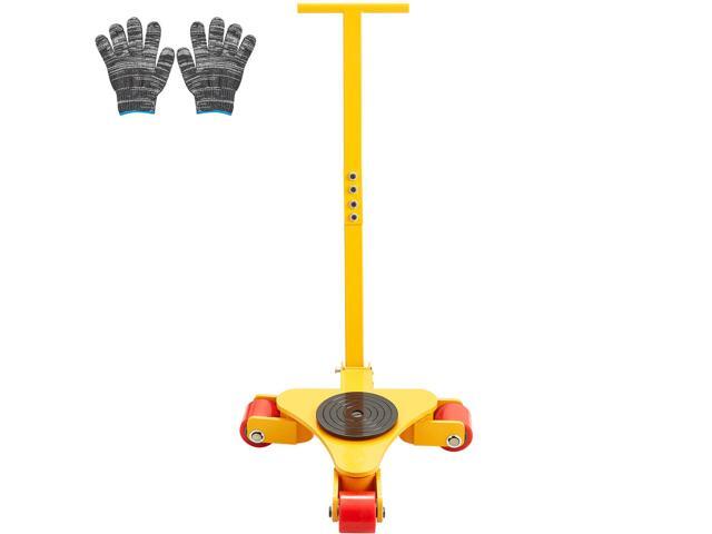Machinery Skate Dolly, 6614 LBS/3T Industrial Machinery Mover with Handle, Carbon Steel Machinery Moving Skate with 3 360° Swivel PU Wheels, 360°...