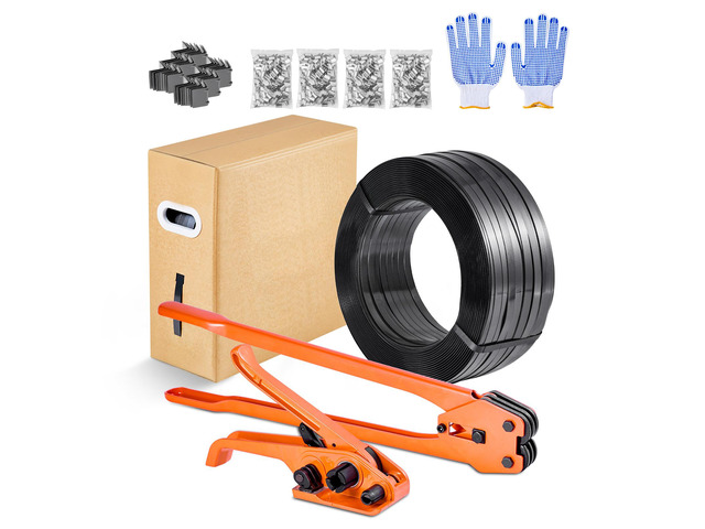 Banding Strapping Kit, Heavy Duty Banding Sealer Tool with 2000 ft PET Band, 600 Metal Seals, 200 Corner Protectors, Plastic Pallet Packaging...