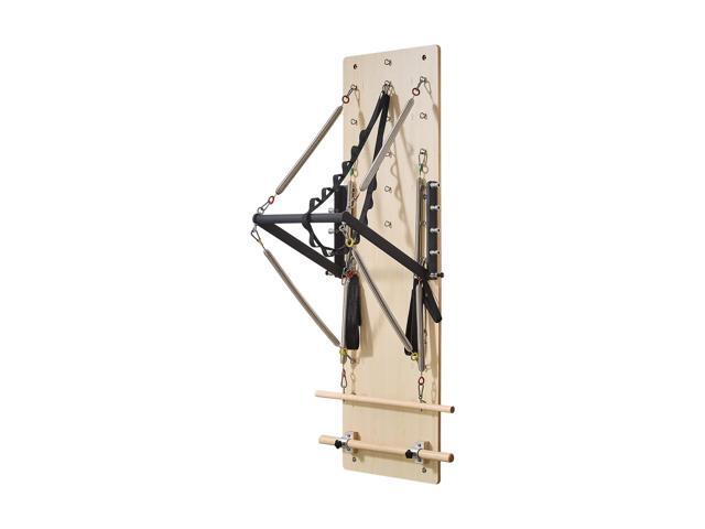 VEVOR Wall Mounted Pilates Reformer Machine, Maple Wood Pilates Springboard, Exercise Equipment with Resistance Springs, Yoga Fitness Trainer,...