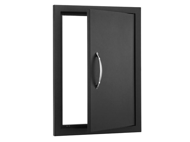 BBQ Access Door, 16W x 22H Inch Single Outdoor Kitchen Door, Cold Plate Flush Mount Door, Wall Vertical Door with Handle, for BBQ Island, Grilling...