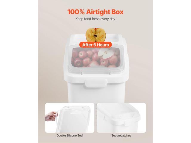 Rice Storage Container, 11.4Gallon/50L Capacity Large Dog Food Dispenser Bin, Kitchen Ingredient Grain Cereal Flour Bin, Pet food Containers with...