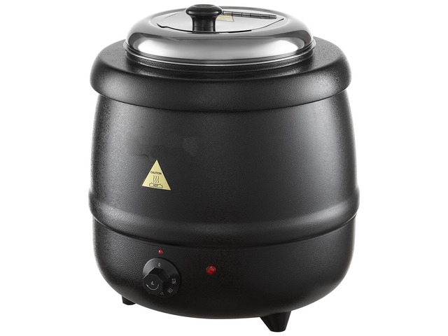 Electric Soup Warmer, 10QT Commercial Soup Kettle with 304 Stainless Steel Detachable Insert Pot, 95~176°F Adjustable Temperature, Soup Station for...