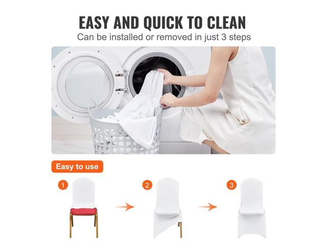 Stretch Spandex Folding Chair Covers, Universal Fitted Chair Cover, Removable Washable Protective Slipcovers, for Wedding, Holiday, Banquet, Party,...