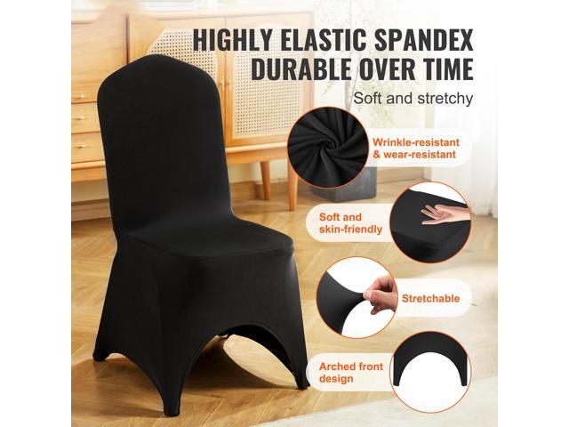 Stretch Spandex Folding Chair Covers, Universal Fitted Arched Front Cover, Removable Washable Protective Slipcovers, for Wedding, Holiday, Banquet,...