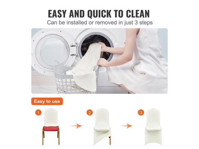 Stretch Spandex Folding Chair Covers, Universal Fitted Chair Cover, Removable Washable Protective Slipcovers, for Wedding, Holiday, Banquet, Party,...