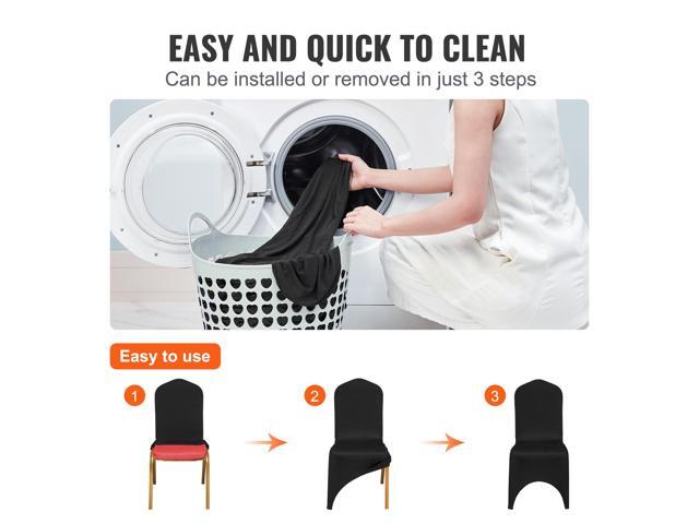 Stretch Spandex Folding Chair Covers, Universal Fitted Arched Front Cover, Removable Washable Protective Slipcovers, for Wedding, Holiday, Banquet,...