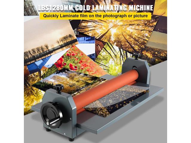 51 Inch Cold Laminator Machine 10mm Manual Vinyl Photo Film Cold laminator Hand Crank Pressure Cold Roll laminator(51Inch)