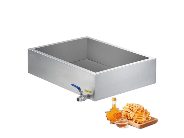 VEVOR Maple Syrup Evaporator Pan, 11.2 Gallon, 162 Cups of 8.8oz Maple Syrup, Flat Evaporator Pan with 1 Valve and 3 Heating Methods, 304 Stainless...