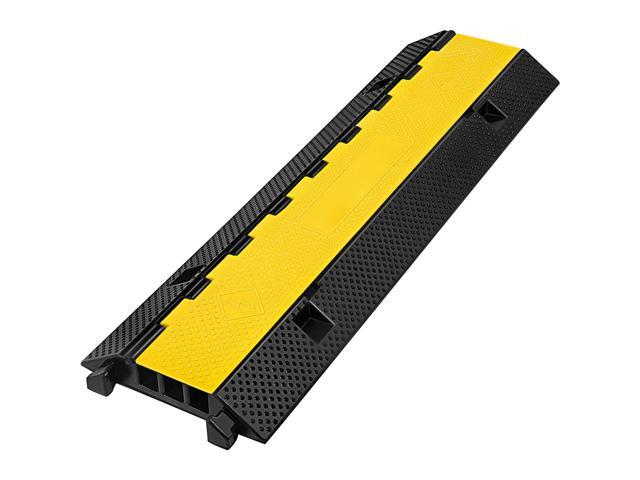 3 Channel Rubber Cable Protector Ramp 1.2 x 1.2 Inch Channel Heavy Duty Cable Wire Cord Cover Ramp Speed Bump Driveway Hose Cable Ramp Protector