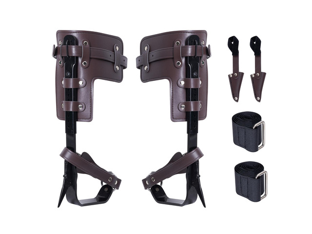 VEVOR Tree Climbing Spikes Climbing Spurs Alloy Steel Arborist Equipment Brown