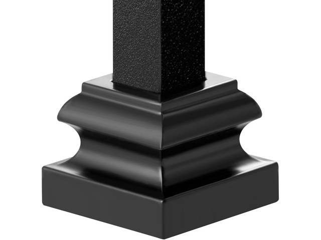 Aluminum Alloy Baluster Shoes Stair Flat Shoe with Screw Holes for 1/2 Inch Square Scroll Basket Twist Knuckle Staircase Balusters Metal Spindle...