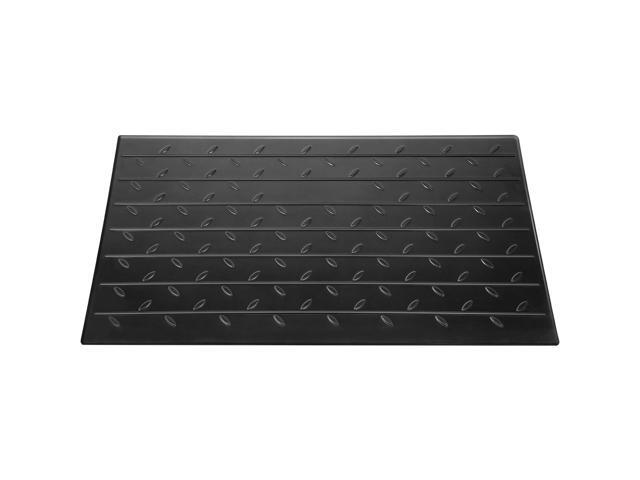 Rubber Threshold Ramp, 2.6/' Rise Threshold Ramp Doorway, 3 Channels Cord Cover Rubber Solid Threshold Ramp, Rubber Angled Entry Rated 2202 Lbs...
