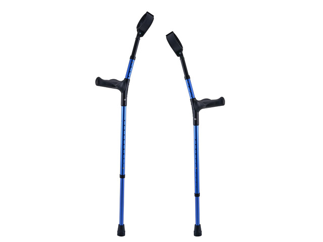 Forearm Crutches for Adults, 11-Level Height Adjustable Walking Crutches with 4-Level Upper Cuff, Lightweight Aluminum Medical Support Crutches for...