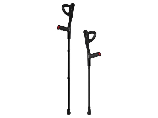 Forearm Crutches for Adults, Folding Walking Forearm Crutches with 10-Level Adjustable Height, Lightweight Aluminum Medical Crutches with Open Cuff...