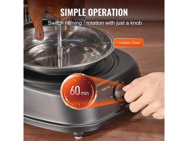 Shawarma Grill Machine, Vertical Chicken Shawarma Cooker Machine Countertop, Electric Stainless Steel Broiler Gyro Rotisserie Oven Doner Kebab...