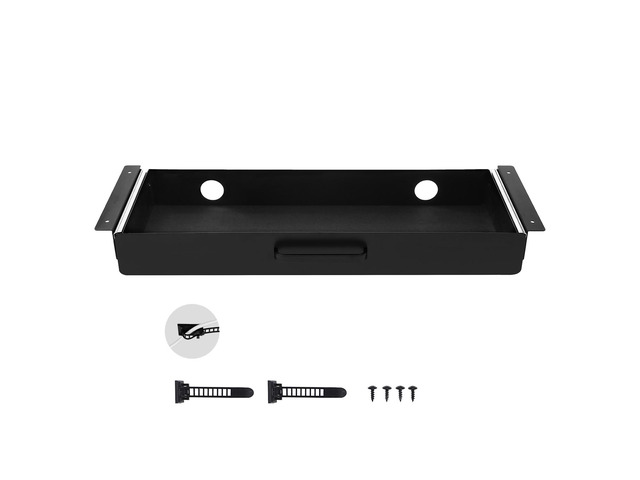 22' Wide Under Desk Drawer Slide Out, Under Desk Mounted Pull-out Drawer Attachment, Hidden Desktop Storage Organizer, Under Table Pencil Drawer...