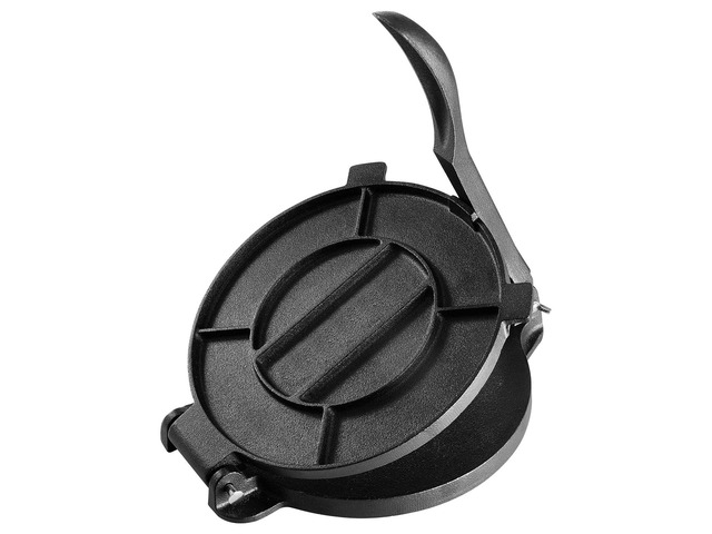 Tortilla Press, 10 Inch Tortilla and Roti Maker, Cast Iron Heavy Duty Tortilladora Press, Pre-Seasoned Pataconera Maker with 100 Pcs Parchment...
