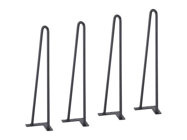 19' Hairpin Furniture Legs, Metal Home DIY Projects for Nightstand, Coffee Table, Desk, 500lbs Load Capacity with Rubber Floor Protectors, Metal...