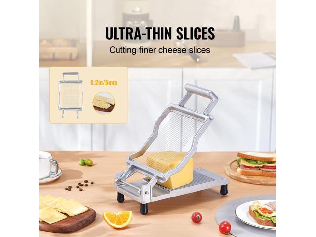 Cheese Cutter with Wire, 0.2' Ultra-Thin Cheeser Butter Cutting Blade, Detachable Cheese Slicer Wire, Aluminum Alloy Commercial Cheese Slicer with...