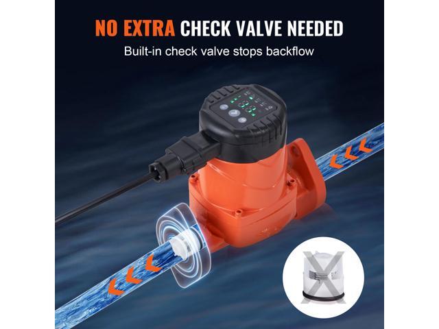 007E-2F2 Hot Water Recirculating Pump, 110V, 42W 16 GPM High Efficiency Circulator Pump, EMC Automatic Hot Water Circulation Pump 1' NPT Flange...
