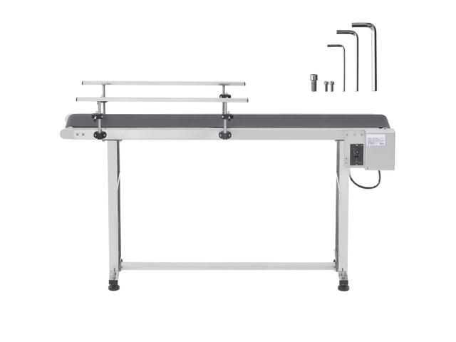 Belt Conveyor, 59 x 7.8 inch Conveyor Table, Heavy Duty Stainless Steel Motorized Belt Conveyor for Inkjet Coding Applications Powered PVC Belt...