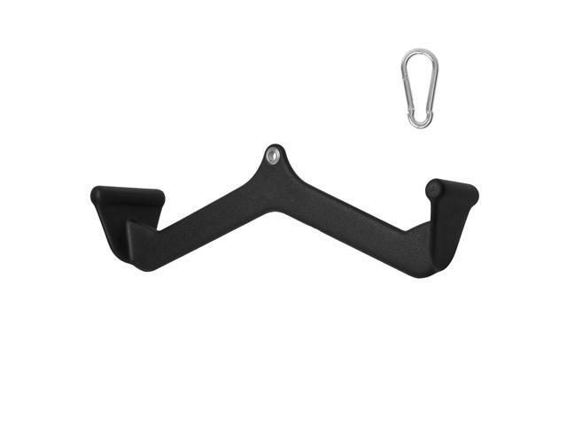 LAT Pulldown Attachment, Cable Machine Rowing V-bar Attachment, Tricep Pull Down Bar, Back Strength Training Rubber Coated Handle Grip, Bicep Curl...