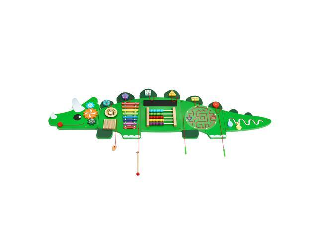 Dinosaur Activity Wall Busy Board Panels, 11 Activities, Montessori Sensory Wall Toy for Kids 3-12 Years, Montessori Learning Activity Center,...