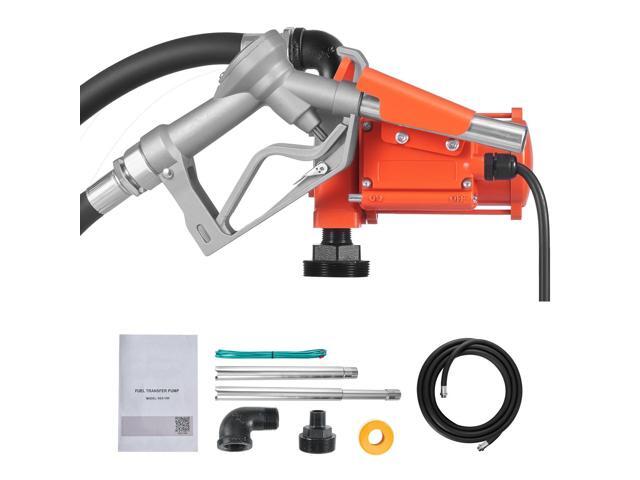 Fuel Transfer Pump, 12V DC 15 GPM, Cast Iron Diesel Transfer Pump Kit, with Manual Nozzle, Discharge Hose, Overheat Protection, Power Cable,...
