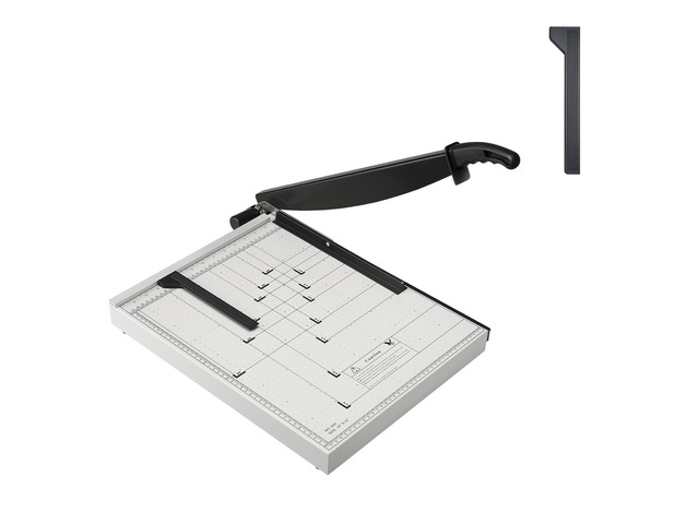 Paper Cutter, Guillotine Trimmer, 18' Cut Length, 15 Sheets Capacity, Heavy Duty Guillotine Paper Cutter with Guard Rail/Blade Lock for...
