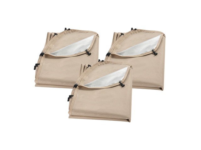 Sun Shade Sail Canopy Covers, Fit for 12 x 11 ft Screen House Tent, Sun Protection, 5.51 x 4.59 ft 300D Oxford Silver-Coated Fabric, Pack of 3 (Not...