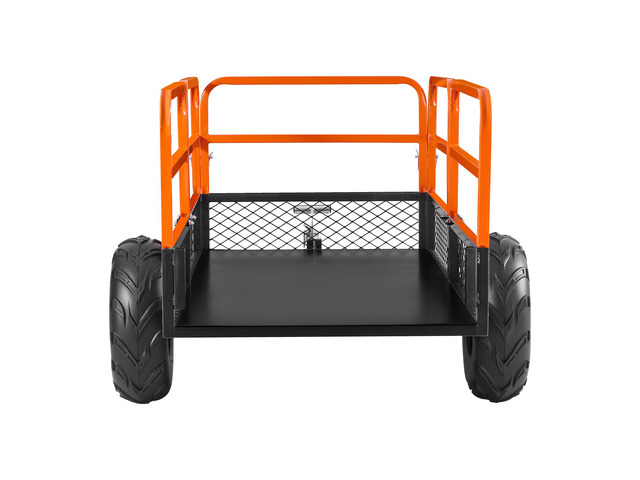Garden Utility Trailer, 22 Cu. Ft. & 1600lbs, ATV UTV Trailer, Tow Behind Steel Dump Trailers, Removable Rear Panel, Heavy Duty Pull Behind Yard...