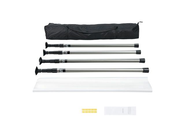 Dust Barrier Poles, Carry Bag, 10 Ft Poles with 4 Telescoping Poles, and 32.8x13.12 Ft Plastic Film, for Interior Decoration and Painting Projects