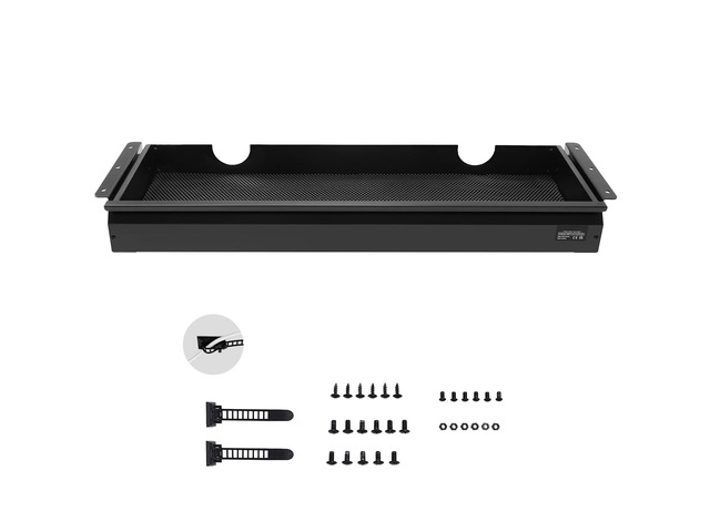 33' Wide Under Desk Drawer Slide Out, Under Desk Mounted Pull-out Drawer Attachment, Hidden Desktop Storage Organizer, Under Table Pencil Drawer...