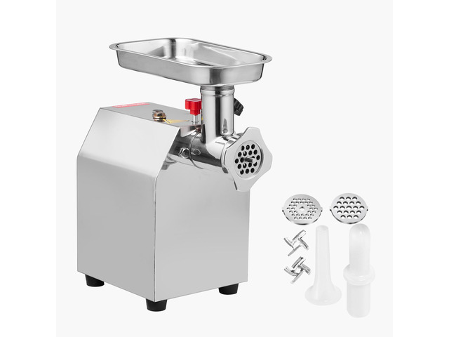 Commercial Electric Meat Grinder, 5 lbs/min Capacity, #8 Industrial Meat Mincer with 2 Stainless Steel Blades, 2 Grinding Plates, 600W Heavy-Duty...